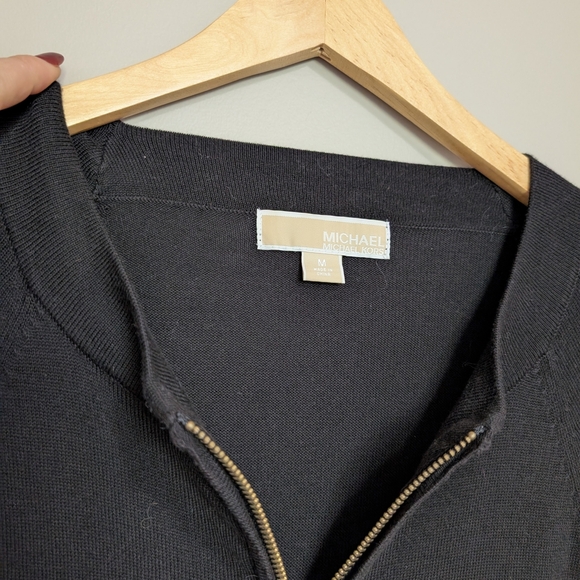 Michael Kors Black Knit Sheath Dress with 3/4 Sleeves Medium - Picture 10 of 10